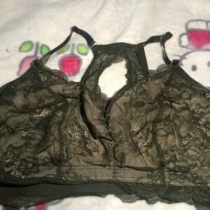 Torrid Lace Mesh Olive Green Bralette